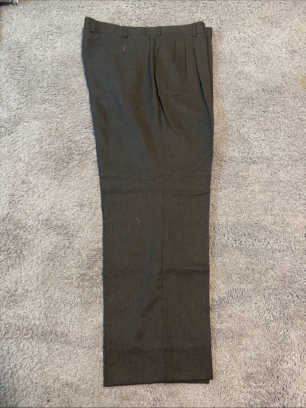 Men's Dress Pants in Dark Olive Green